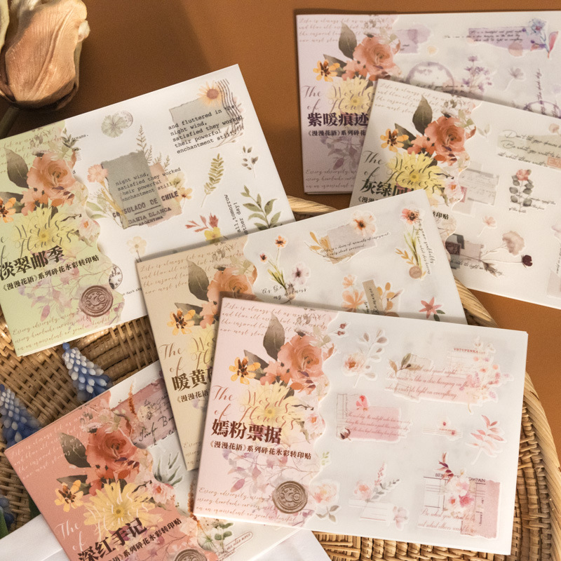 Art Craft Making - Estetyczne naklejki kwiatowe do scrapbookingu Vintage