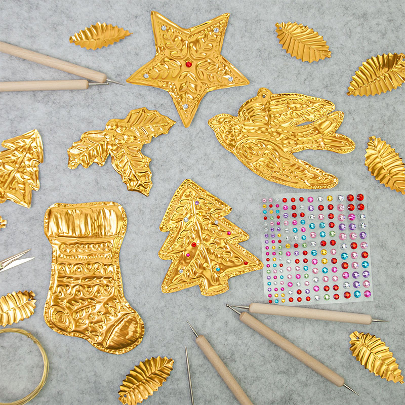 Art Craft For Christmas - Zestaw do samodzielnego wykonania złotych dekoracji