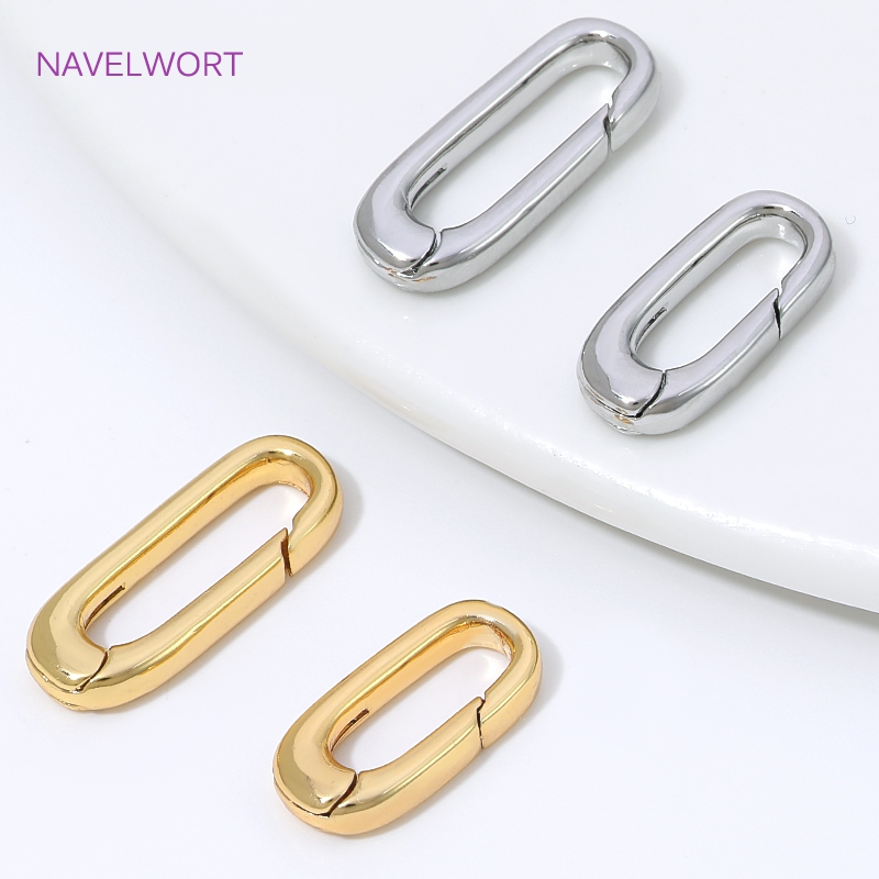 Art Craft Making - 1/2/4 szt. Złote (18K) owalne zapięcia