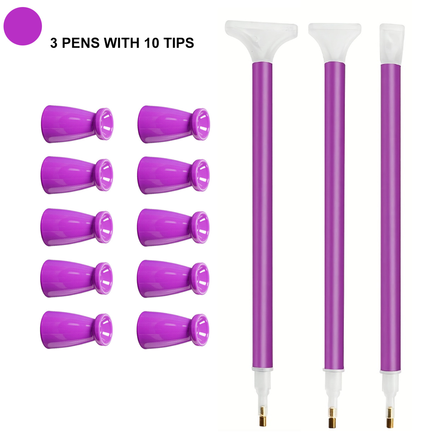 Art Craft Tools - 10 Silikonowych Końcówek i 3 Pióra