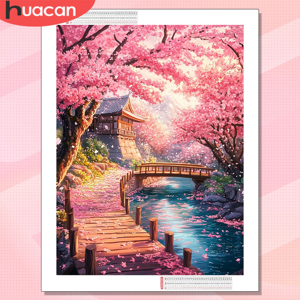 Wallpaper Art And Craft - HUACAN Diamentowe Malowanie Krajobraz Domowy Hobby