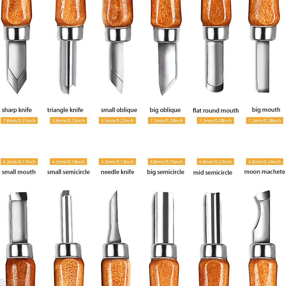 Art Craft Tools - 12-częściowy zestaw narzędzi do rzeźbienia w