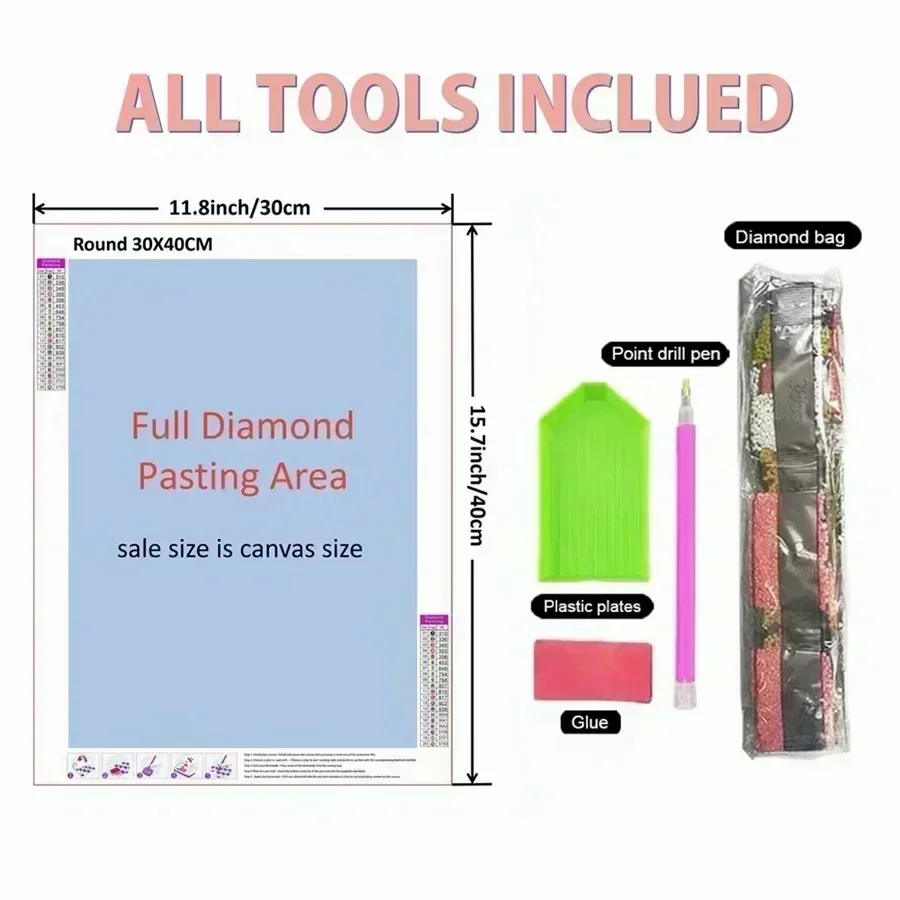 5D DIY Full Round Drill Diamon – Wallpaper Art And Craft recenzja i cena