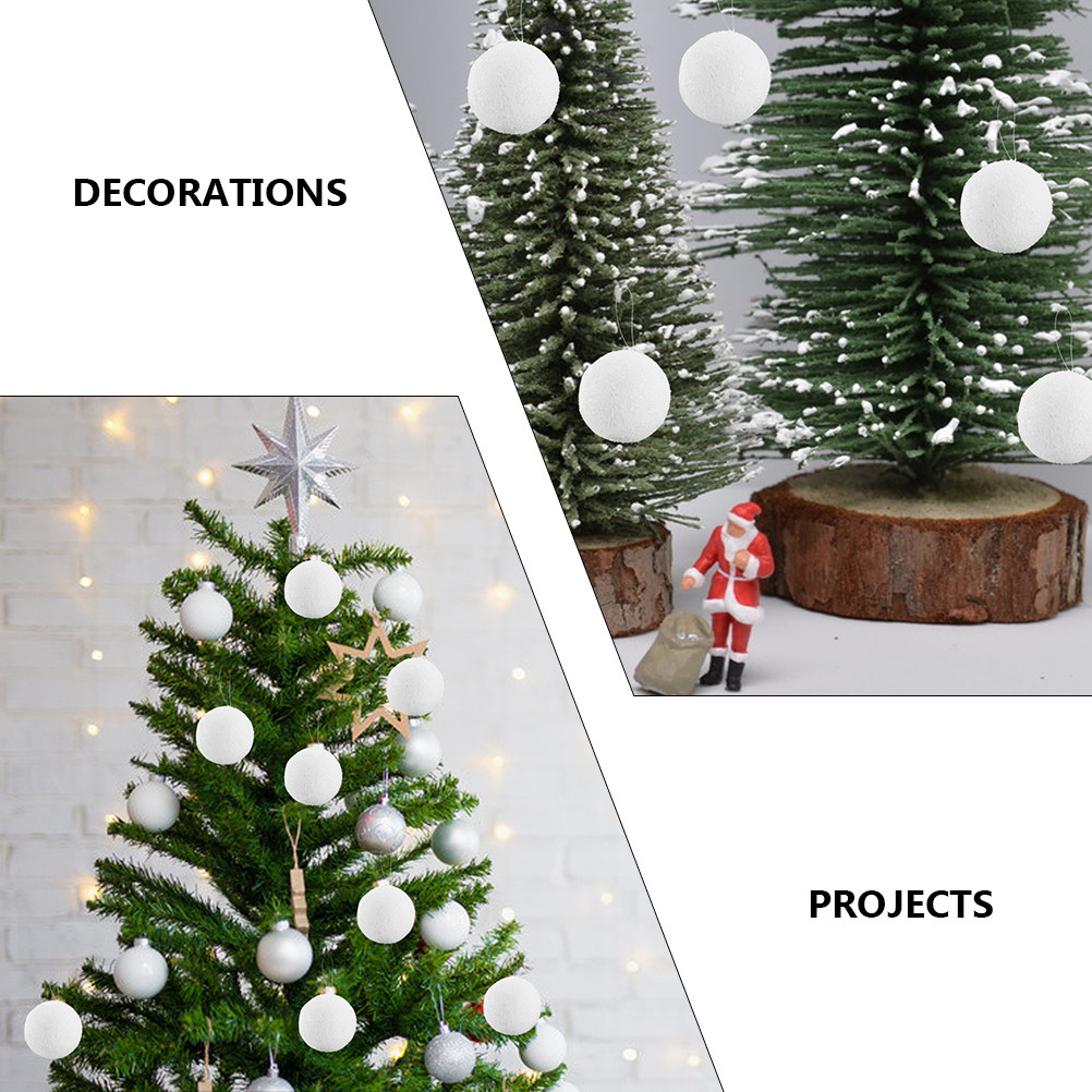 6 szt. Białe, gęste kule świąt – Art Craft For Christmas recenzja i cena
