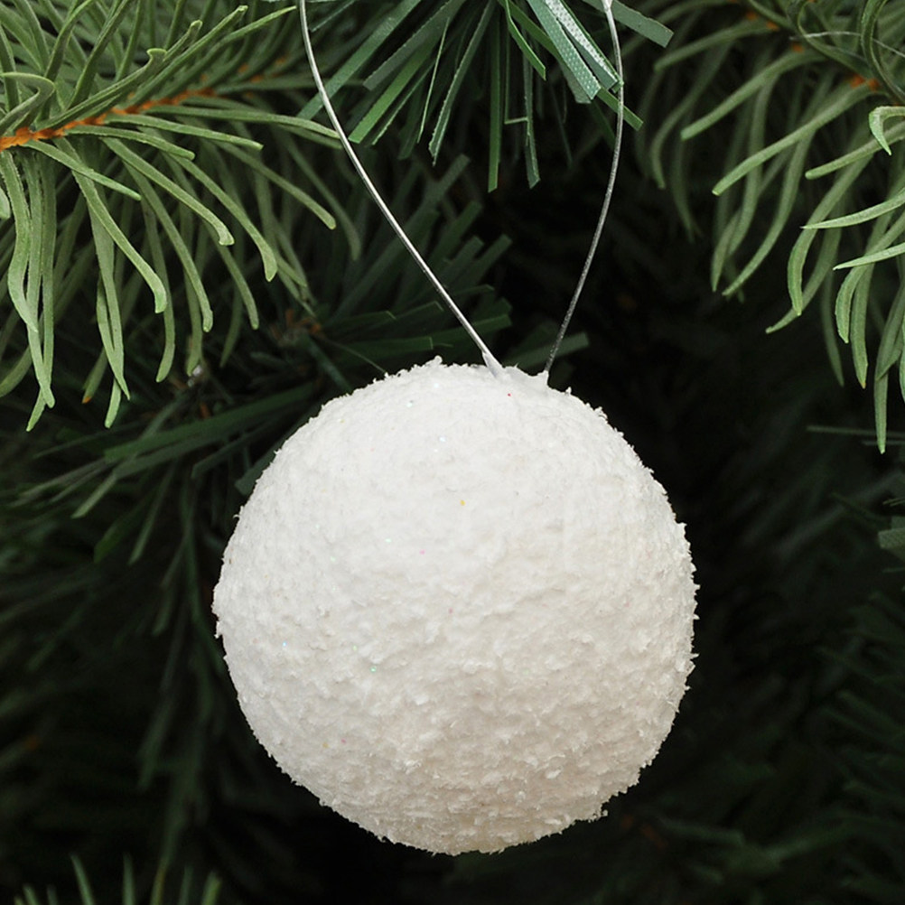 6 szt. Białe, gęste kule świąt – Art Craft For Christmas recenzja i cena
