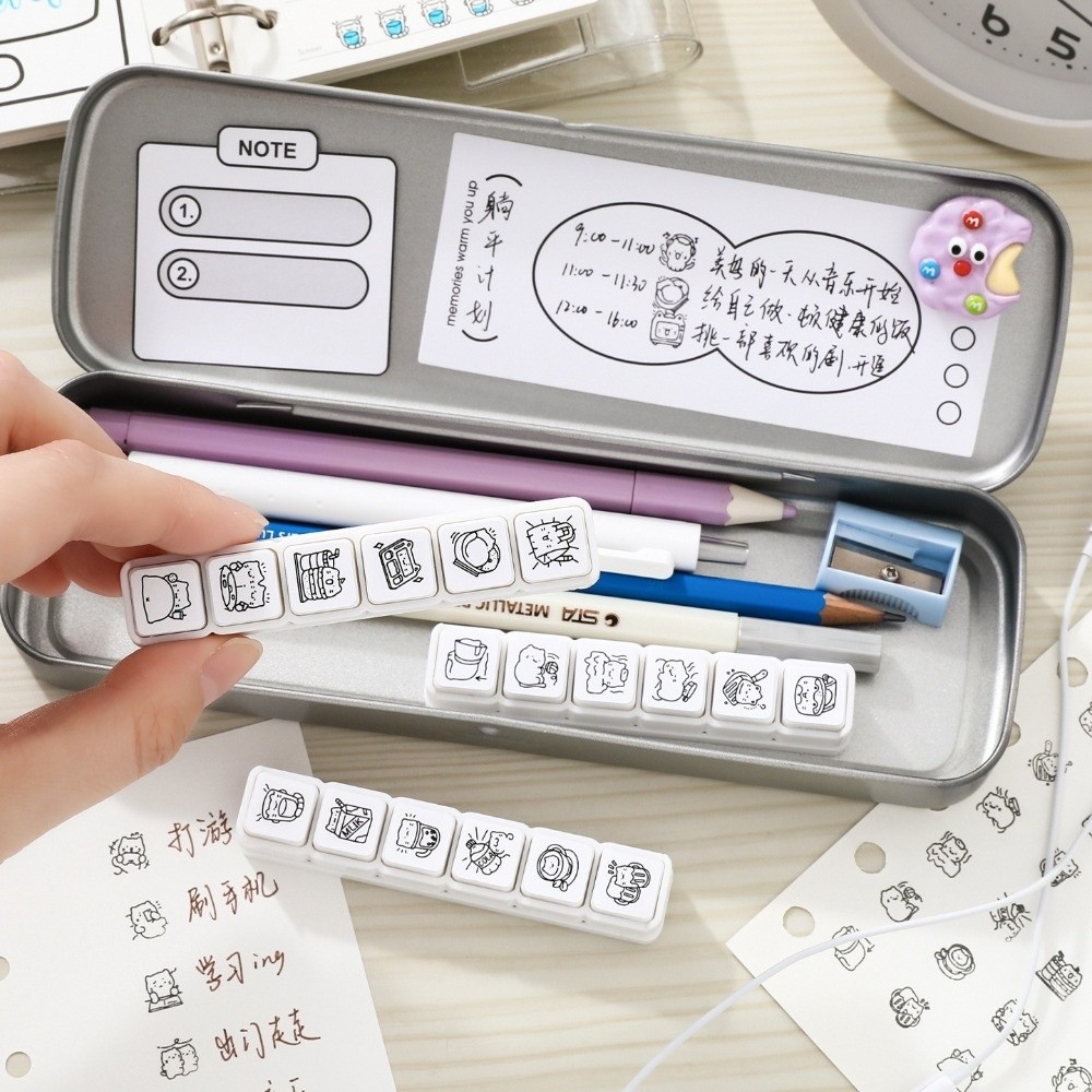 6 szt. Urocze pieczątki z moty – Rubber Stamp Blank recenzja i cena