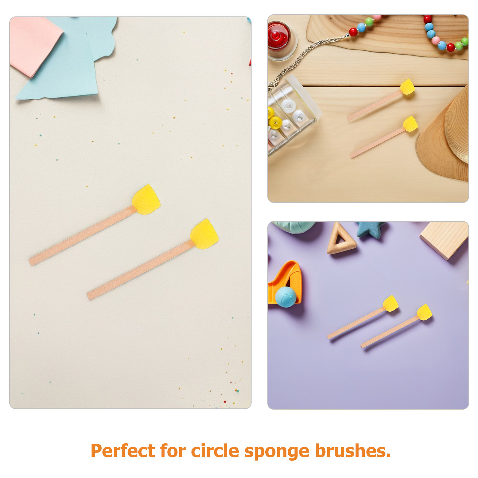 80 szt. Okrągłe pędzle gąbkowe – Art Craft For Preschoolers recenzja i cena