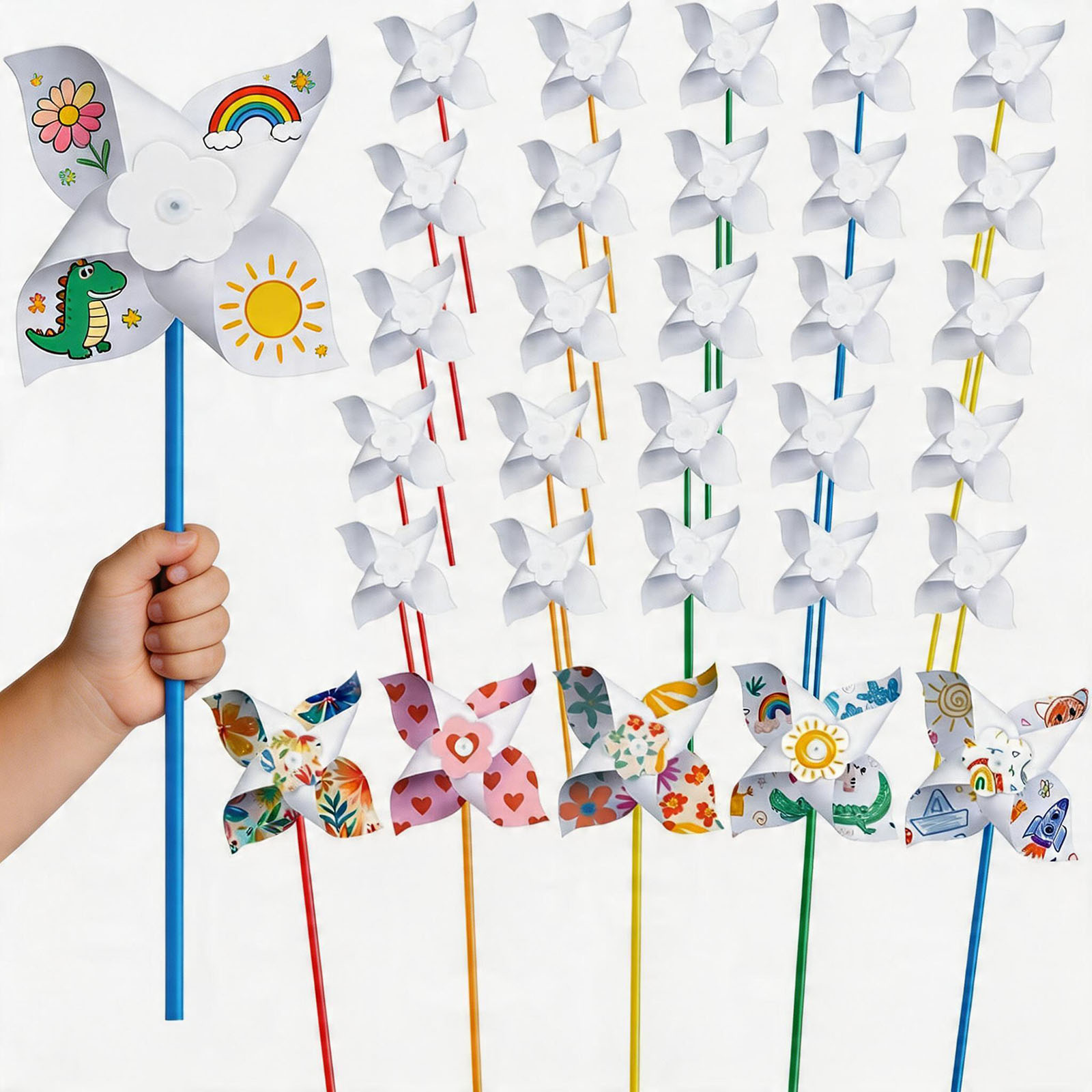100 szt. Papierowe wiatraczki  – Art Craft Earth Day recenzja i cena