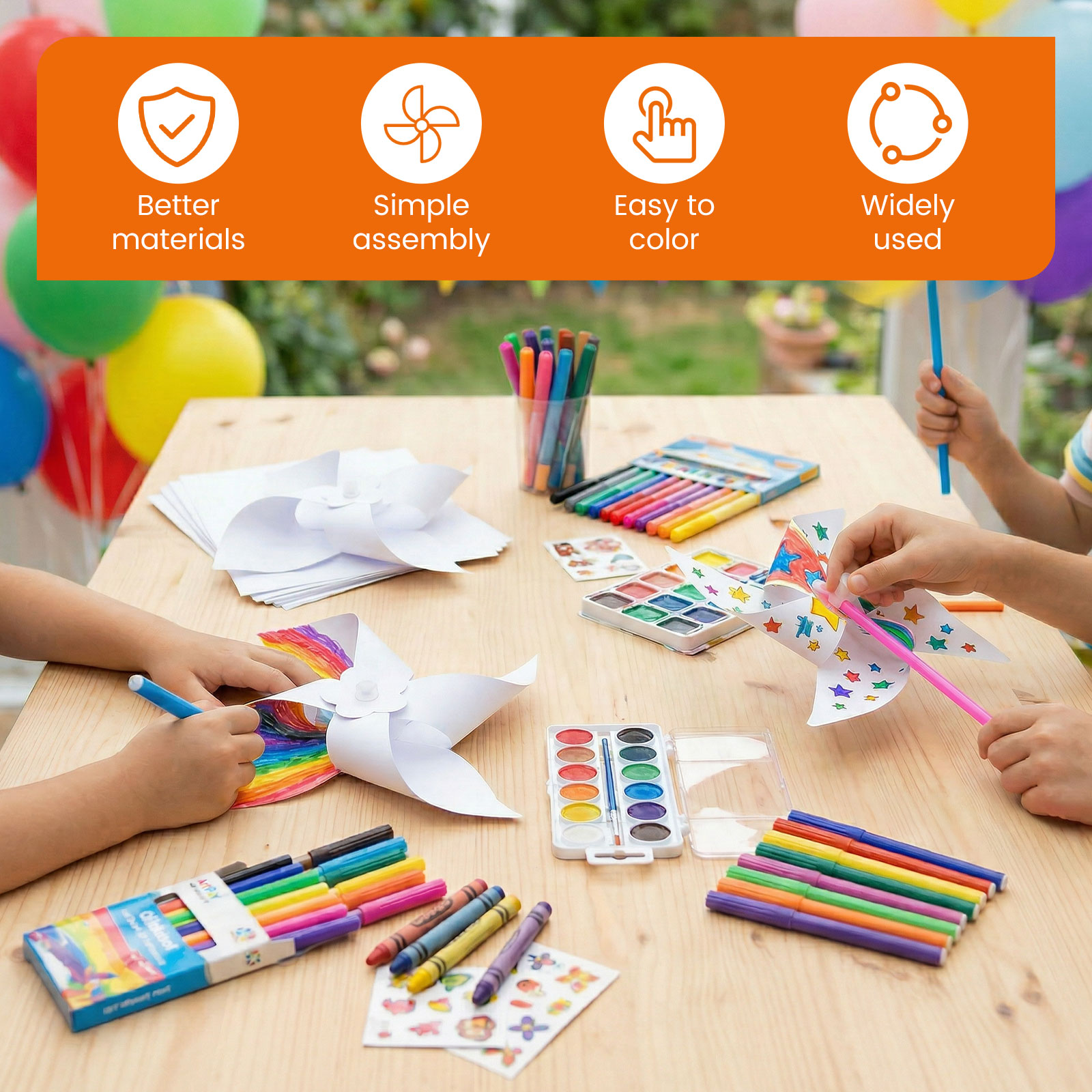 100 szt. Papierowe wiatraczki  – Art Craft Earth Day recenzja i cena