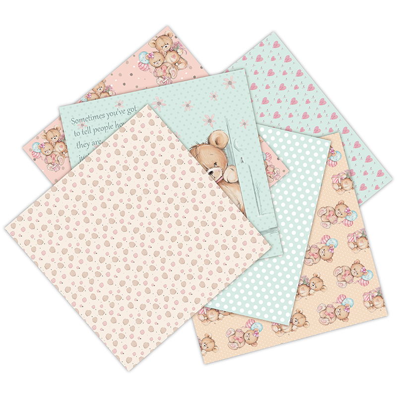 12 arkuszy little bear Scrapbo – Art Craft Background recenzja i cena