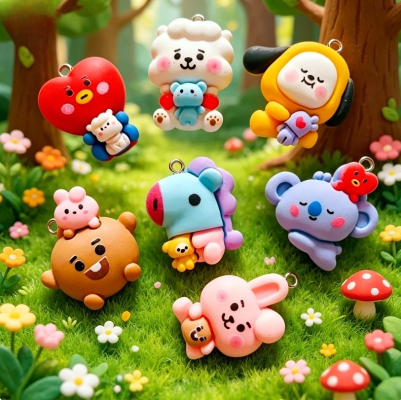 7 szt. BT21 Żywiczne Charmsy z – Art Craft Making recenzja i cena