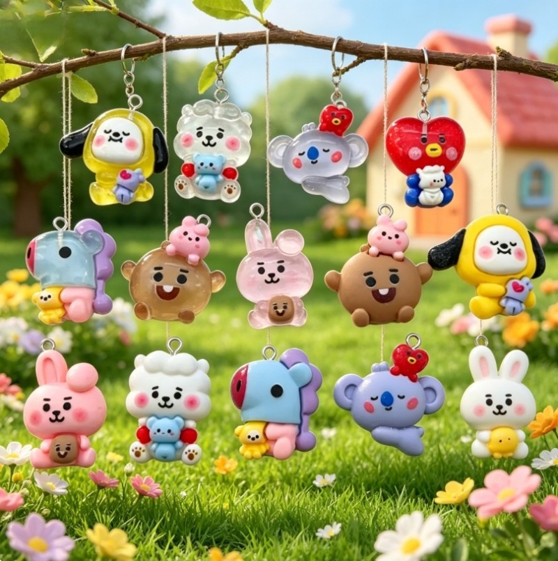 7 szt. BT21 Żywiczne Charmsy z – Art Craft Making recenzja i cena