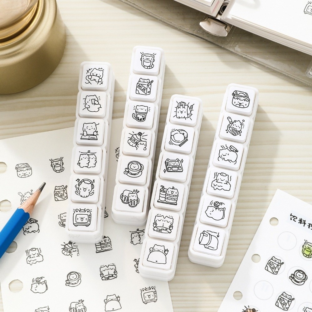 6 szt. Urocze pieczątki z moty – Rubber Stamp Blank recenzja i cena
